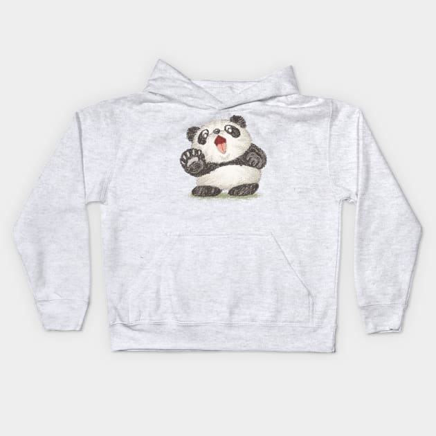 Surprized Panda Kids Hoodie by sanogawa